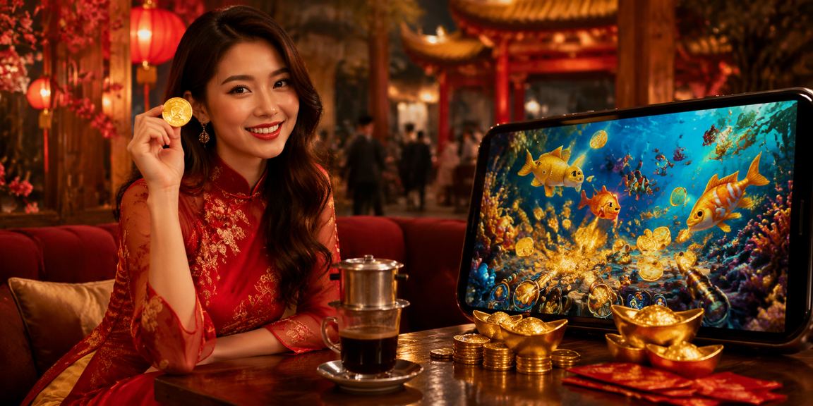 Người dùng Hà Nội xem casino di động trong không gian quán cà phê