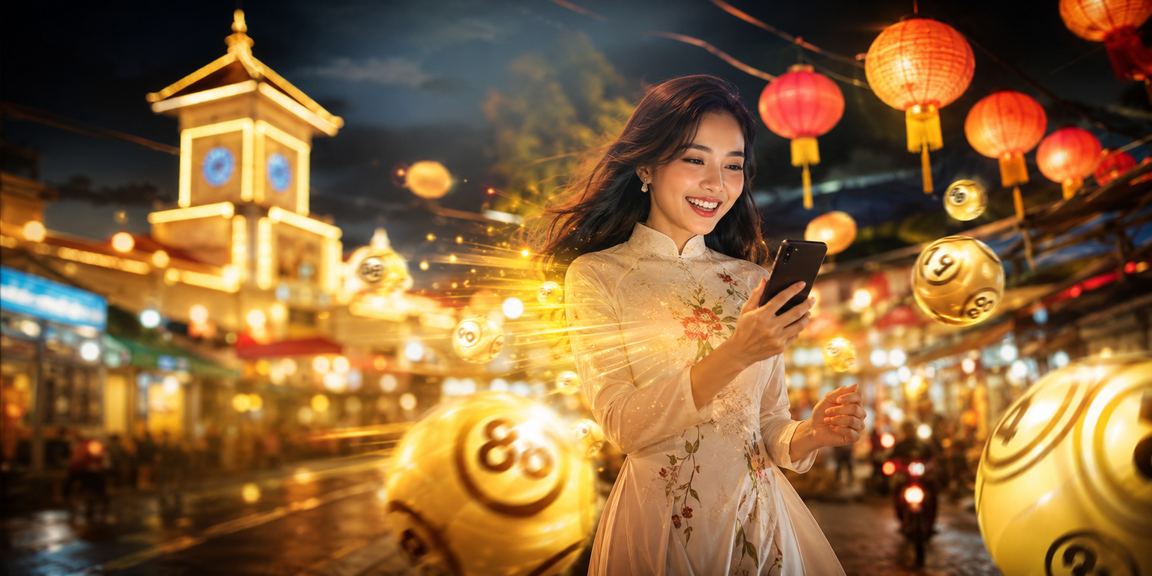Chợ đêm Thành phố Hồ Chí Minh với người dùng theo dõi kết quả xổ số